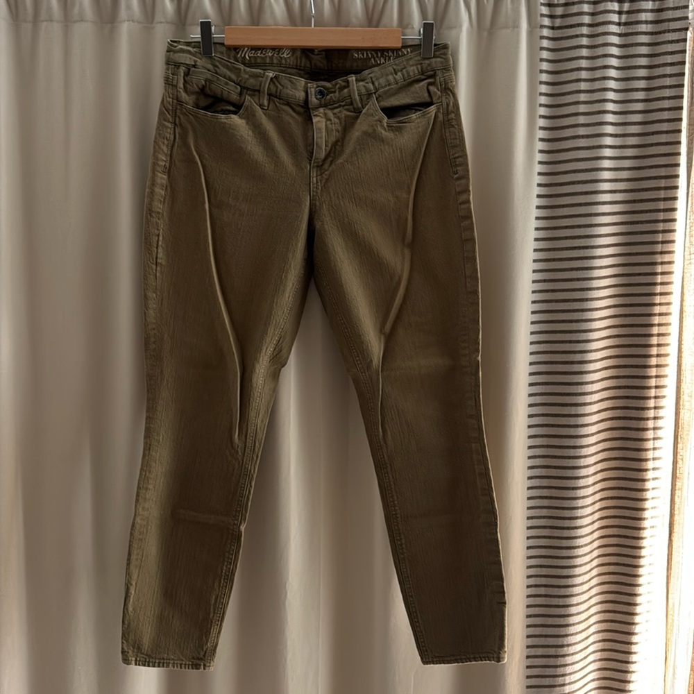 Madewell Skinny Skinny Ankle Green Denim Jeans